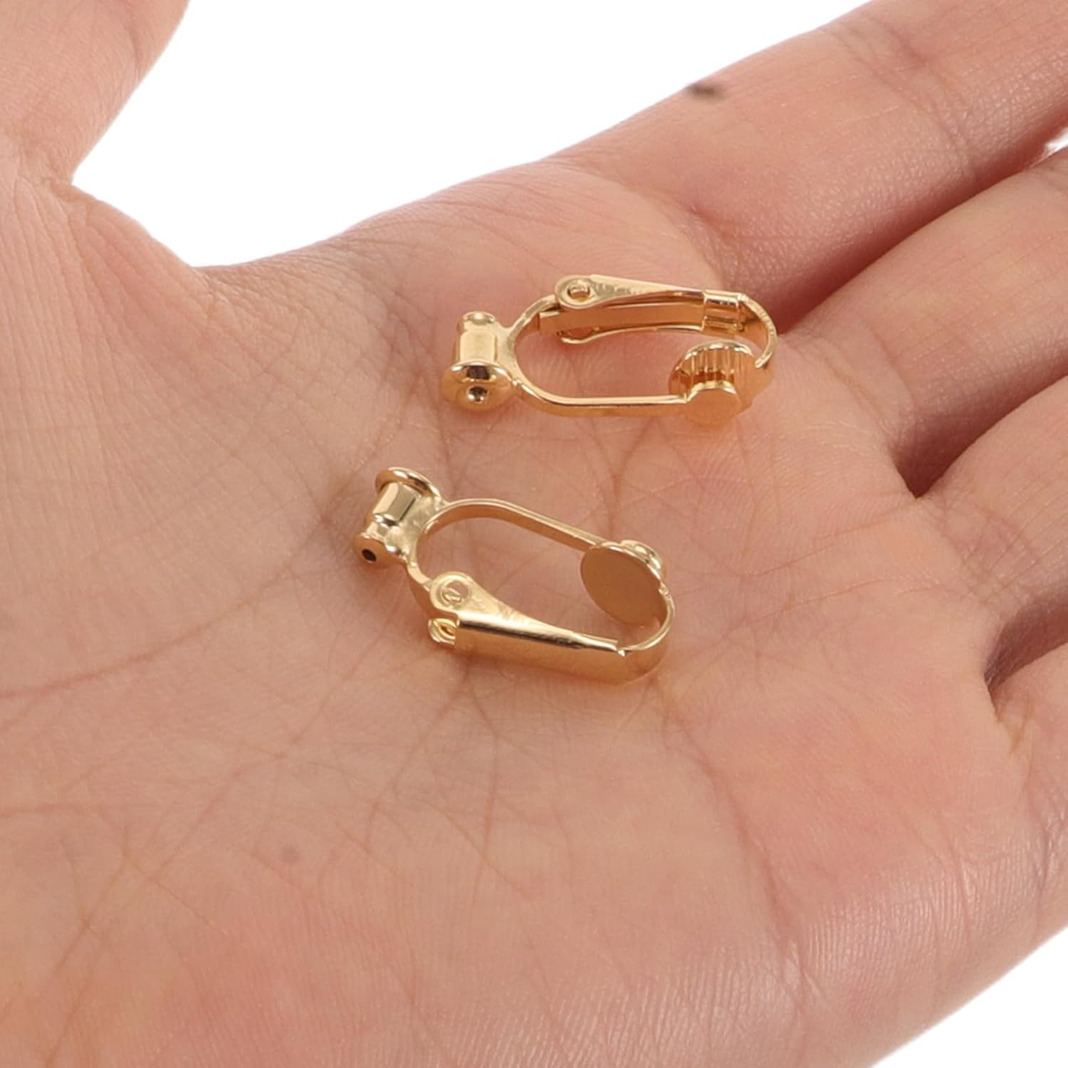 20pcs Gold Copper Ear Clip Converter for Women Screw Tightening image 4
