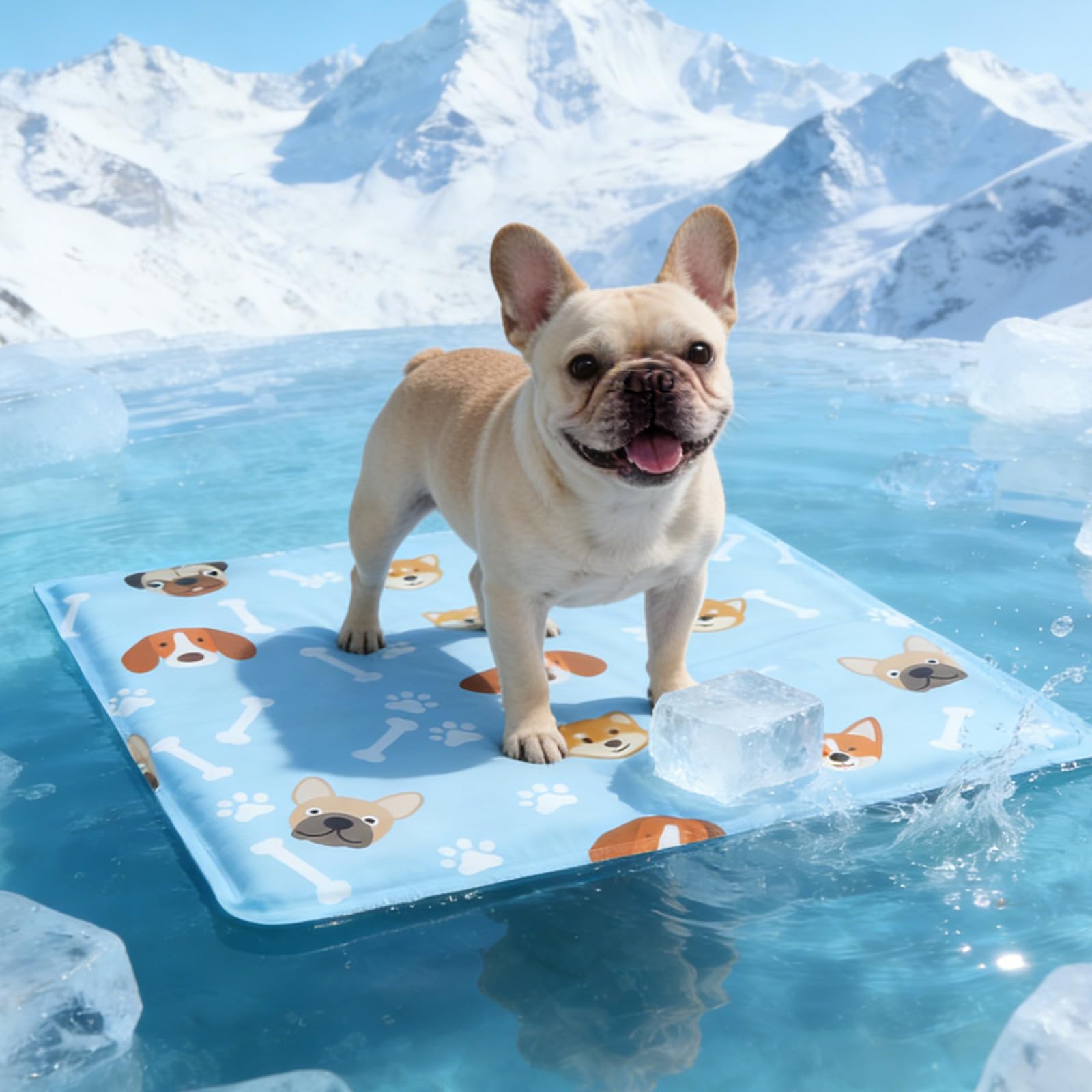 Tapis de refroidissement lavable pour chien avec technologie auto-fraîcheur durable