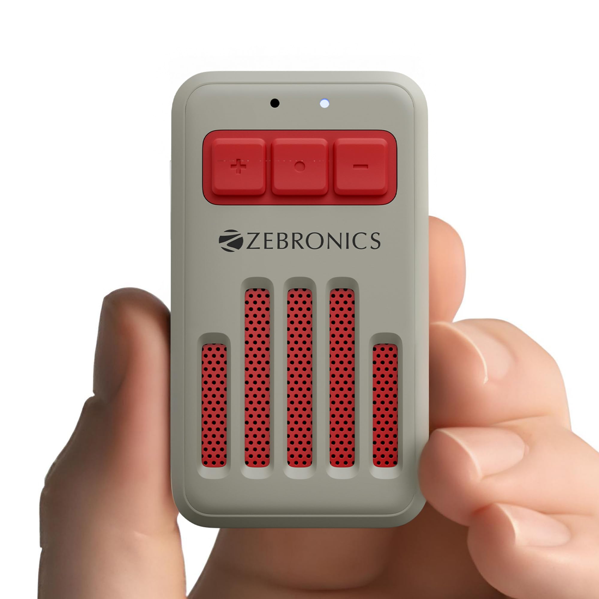 ZEBRONICS Clipper, 4 Watts, Wearable Bluetooth Speaker with Mic, Magnetic Clip-On, Upto 20 Hours Playback, Bluetooth v5.3, Carry Loop, Adventure & Travel Companion, Portable Speaker (Grey + Red)-picture-21