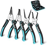 Vista 1 de DuraTech 4 PCS Snap Ring Pliers Set, 7 Inch Heavy Duty Internal & External Circlip Pliers Kit with Straight/Bent Jaw, Premium CRV Steel, Precision