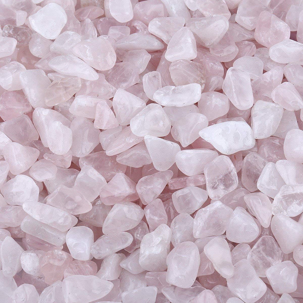SUNYIK Pack of 2 Rose Quartz & Citrine Tumbled Chips Stone Crushed Crystal Quartz Pieces Irregular Shaped Stones, 2 lbs (920g)