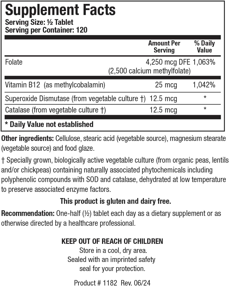 Biotics Research 5-MTHF Plus Forte - Brain Health Promotes Calm Relaxed Mood and Serotonin Production 60 Capsules