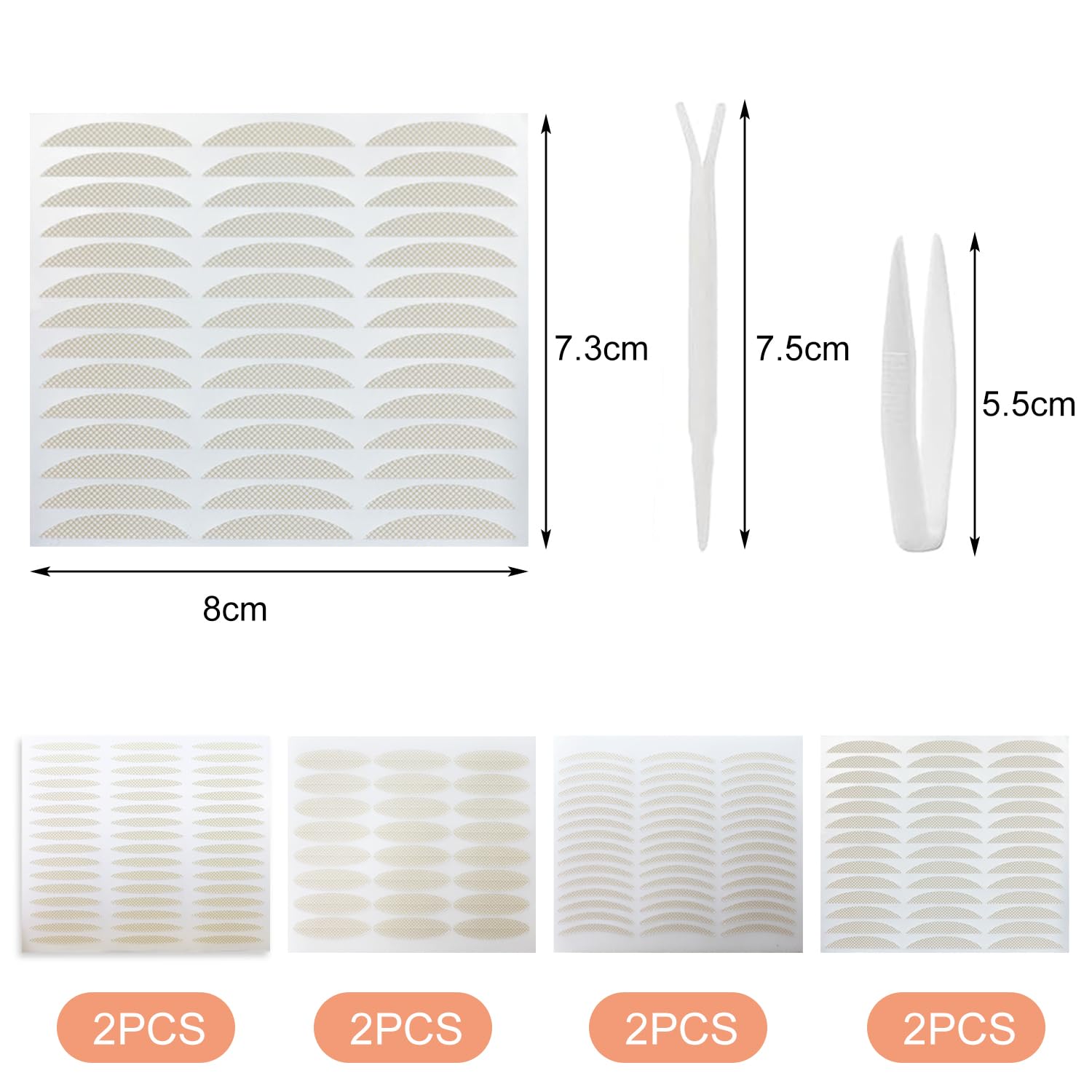 372 Pcs Remedio Pegatinas para Párpados Caídos, Pegatinas de Párpados Dobles, Cintas para Lifting de Párpados Invisibles y Respirables para Unos Ojos Radiantes
