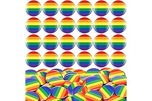 Henoyso LGBTQ+ Pride Month Rainbow Round Buttons