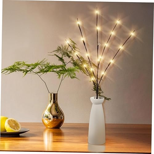 Miniatura 7 de FUNOMOCYA 1 luz LED para árbol al aire libre, florero para decoración del hogar, ramas artificiales, ramas LED, ramas de sauce iluminadas, ramas