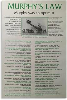 Murphy'S Law Vintage Art Aesthetics Poster (3) Canvas for Bedroom Living Room Decor 08x12inch(20x30cm) Unframe-style