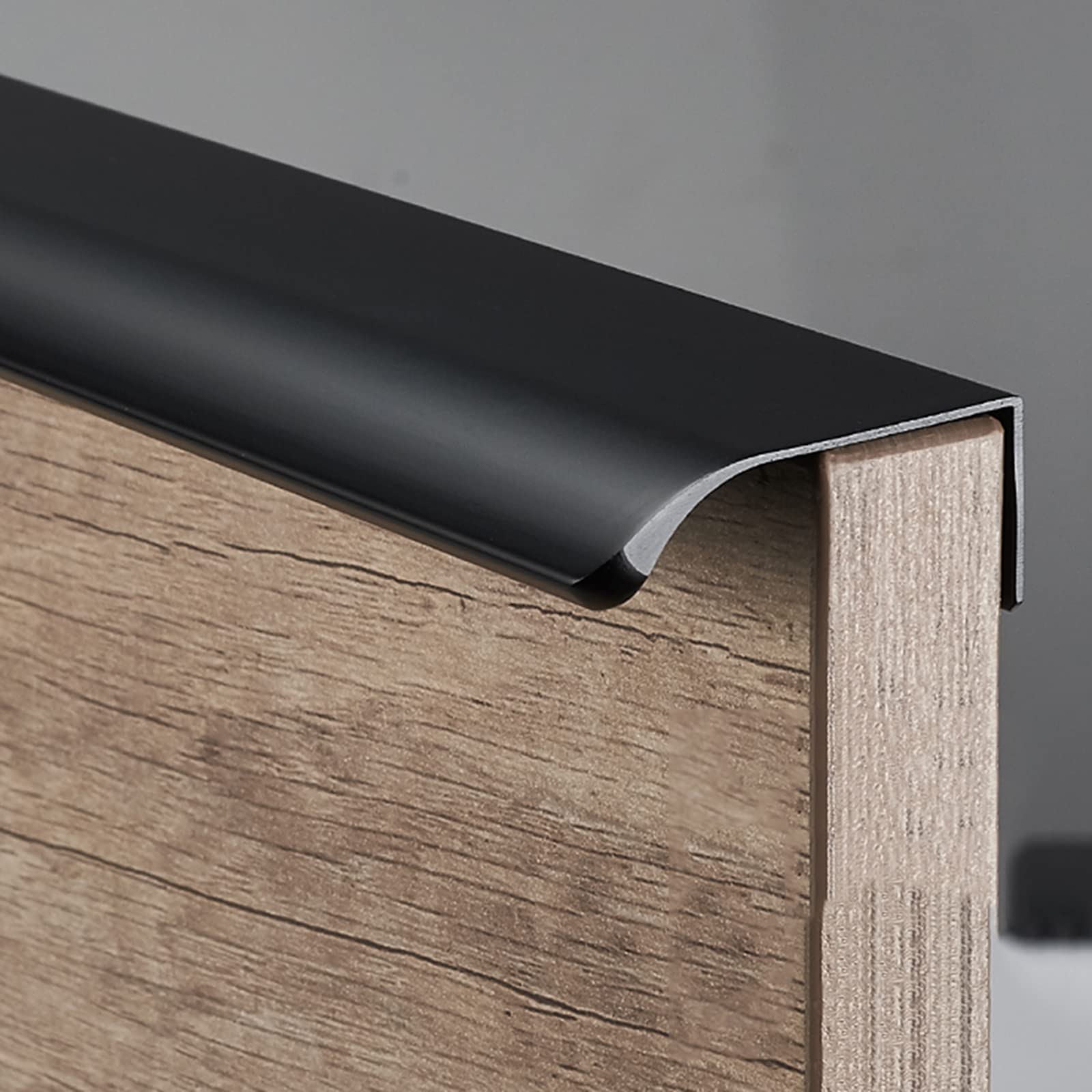 Poignées de meuble en alliage d'aluminium noir finition mate premium 300mm