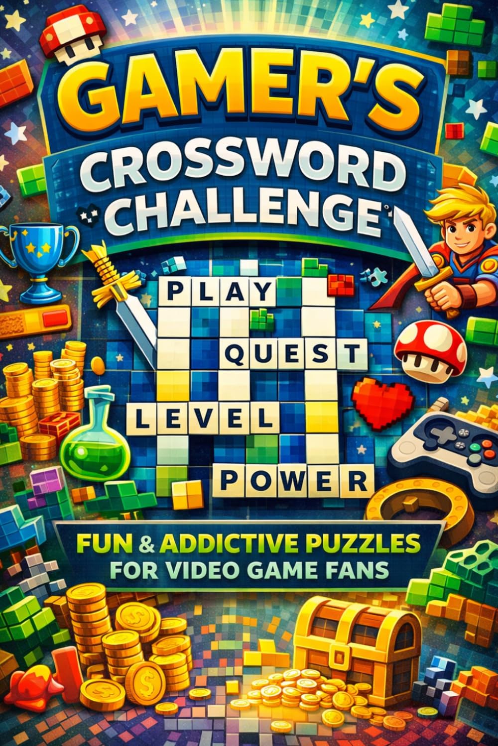 Gamer’s Crossword Challenge: Fun & Addictive Puzzles for Video Game Fans": “Test Your Gaming Knowledge with Challenging Puzzles from Classic to Modern Games!”