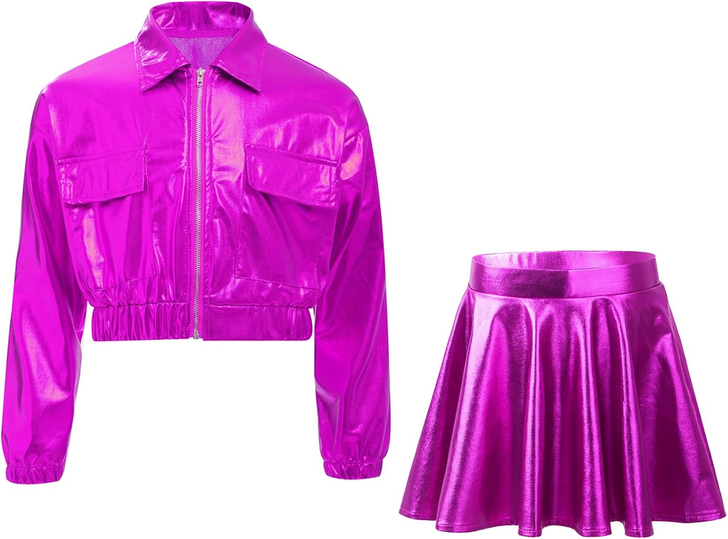 Kids Dance Cargo Jacket Skirts Sets Dress Up Set