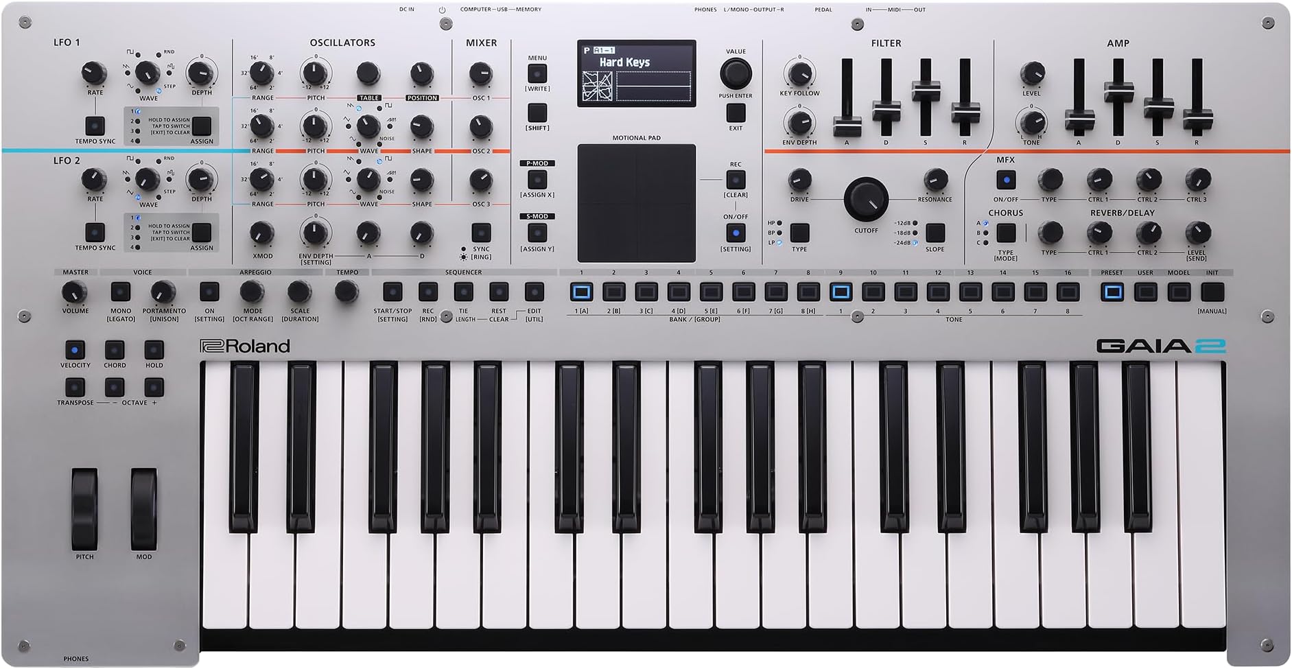 GAIA 2 Synthesizer | Advanced Sonic Capabilities | Hybrid Sound Engine Combining Wavetable & Virtual Analog Synthesis | On-Board Motional Pad