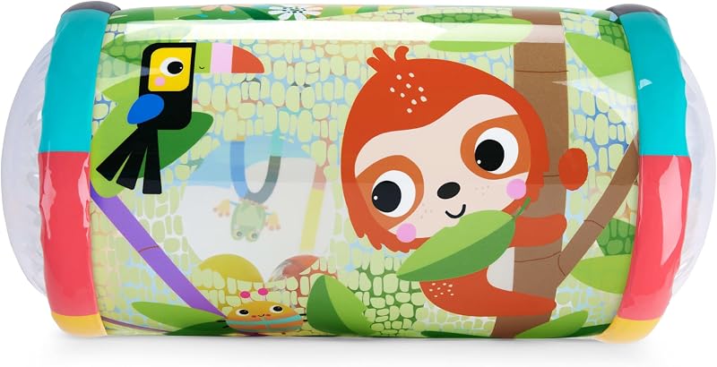 Juguete para bebés Roll-Along Rainforest, Juguete de actividad Push & Crawl con bolas de traqueteo, Juguete portátil con ruedas de viaje para bebés y niños pequeños, unisex, 0M+