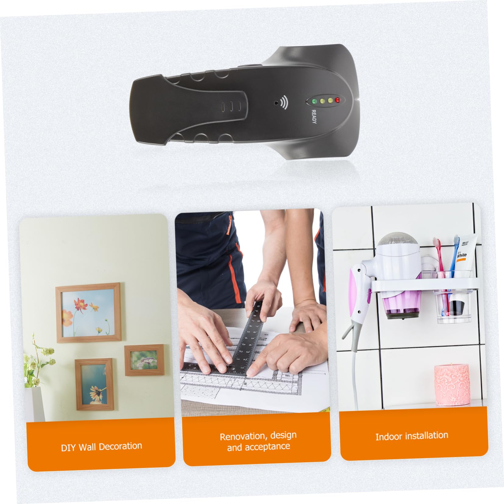 Hemobllo 3stücke -metalldetektor Für Live-wire-suche Multifunktions-wandscanner Mit -anzeige Und Akustischem Alarm Ergonomisches Design Für Holz Metall Und Stromleitungen