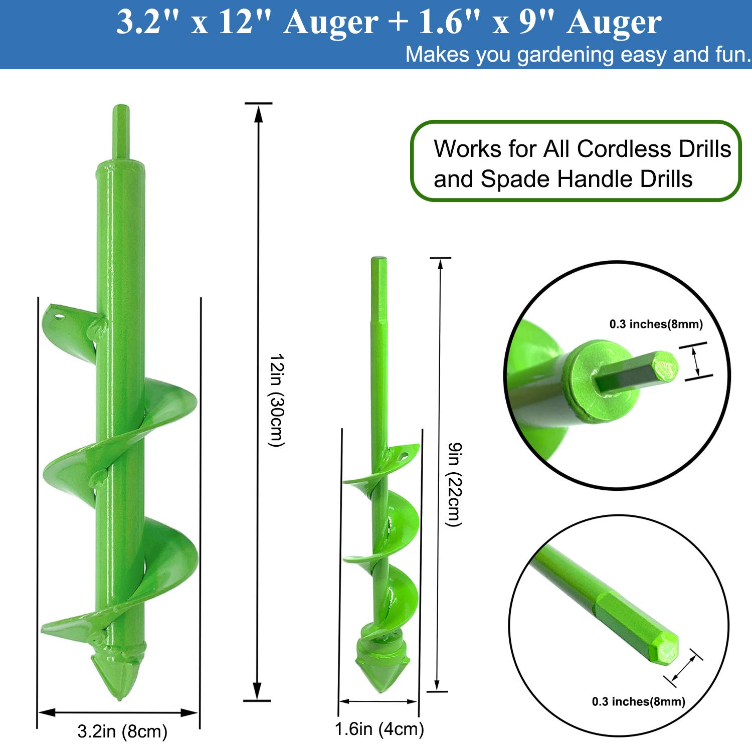 Trivella A Spirale Per Trapano - 10x40cm, Per Giardinaggio E Piantumazione - Foto 7