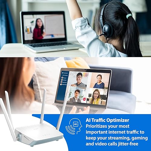 Miniatura 4 de D-Link R12, Eagle Pro Ai Smart WiFi Internet Router (AC1200) - Banda dual Gigabit Ethernet de alta potencia, controles parentales mejorados,