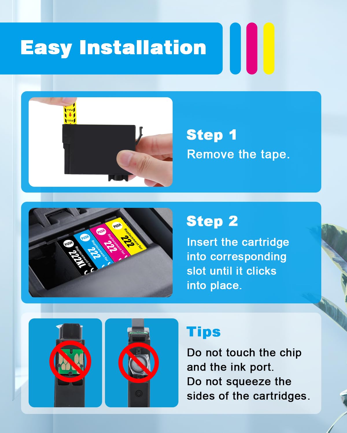 Confezione 4 Cartucce Inchiostro Colore Nero 222XL Compatibili - Foto 5