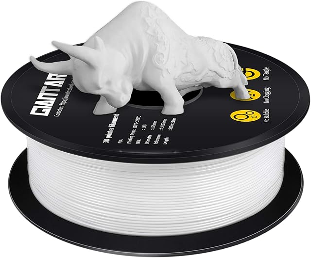 PLA Filament 1.75mm, GIANTARM Classic PLA 3D Printer Filament 1kg Spool White