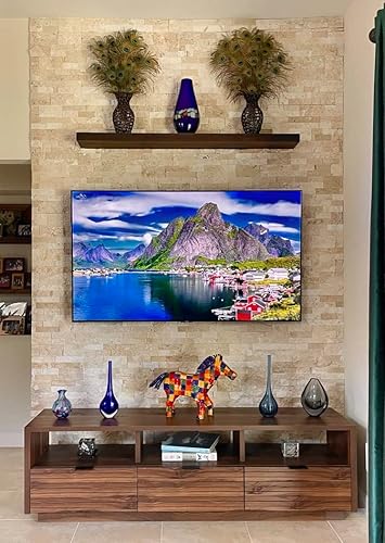 Miniatura 2 de Joel's Antiques - Estantes flotantes de madera de 42 pulgadas para pared, 42 x 6 x 2 pulgadas, hechos de madera natural, estantes de pared rústicos