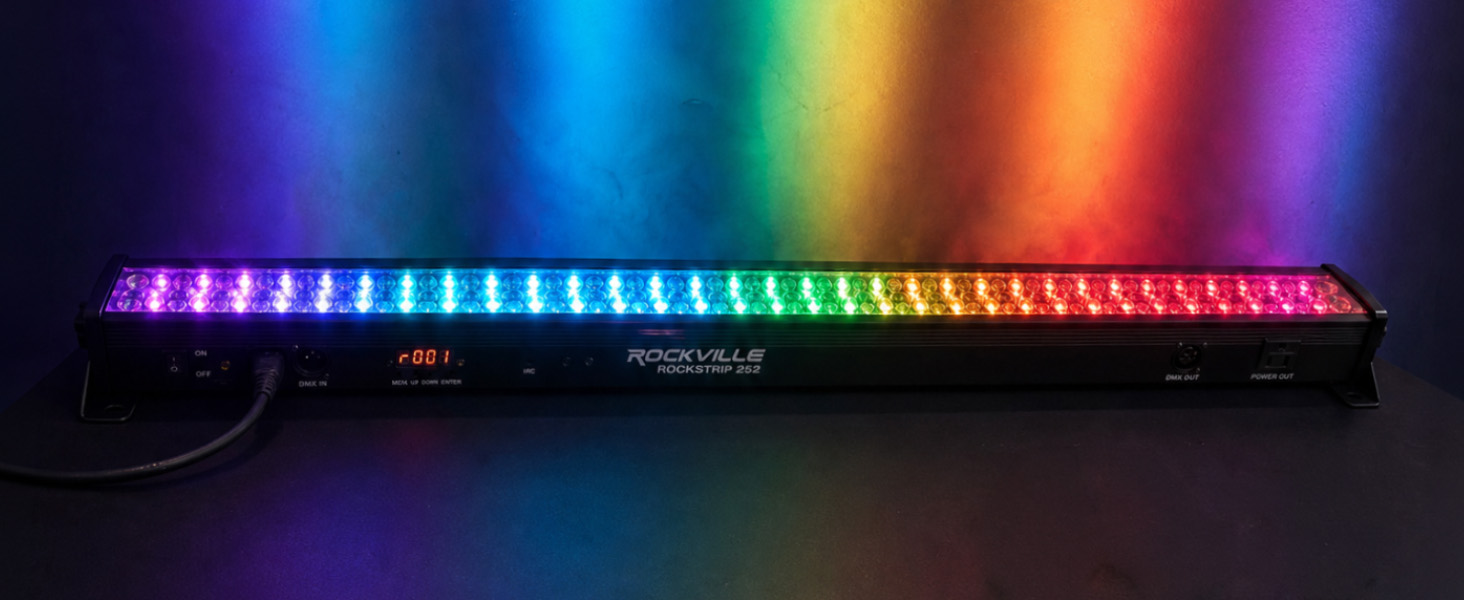 Amazon.com: Rockville ROCKSTRIP 252 LED 50W RGB Color Strip Light