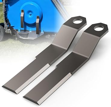 WooFog 7 mm Brush Hog Blades, Bush Hog Blade, Bush Hog Replacement Blades, Skid Steer Brush Cutter Blade, Heavy Duty Ar400 Steel Compatible with Mower King Skidsteer 2-3/8" x 14" x 3/8"