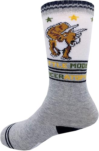 Miniatura 4 de Calcetines altos hasta la rodilla para niños, calcetines de algodón cómodos de dinosaurio, paquete de 8 pares