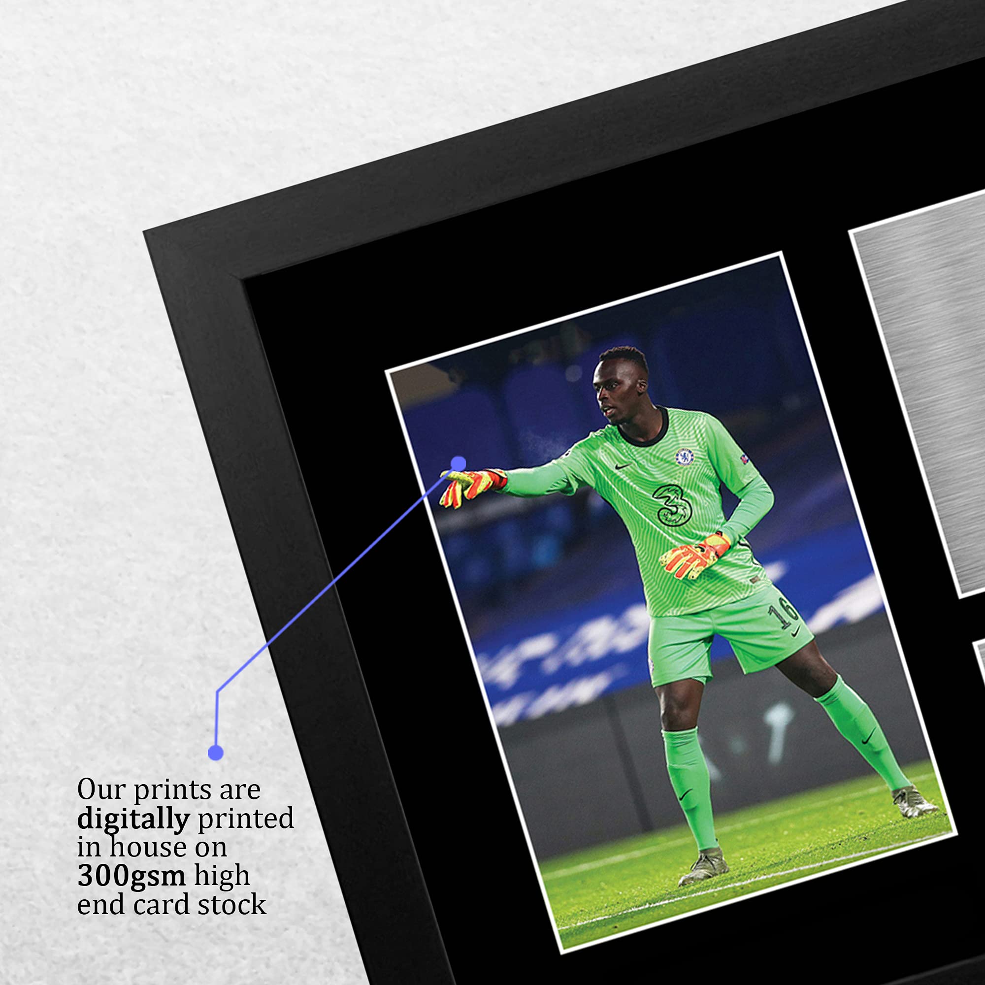HWC Trading FR A4 Edouard Mendy Gifts Printed Signed Autograph Picture for Football Fans and Supporters - A4 Framed - Image 4