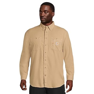 Carhartt Big Tall Flame Resistant Force Original Fit Lightweight Long Sleeve Button Front Shirt Men