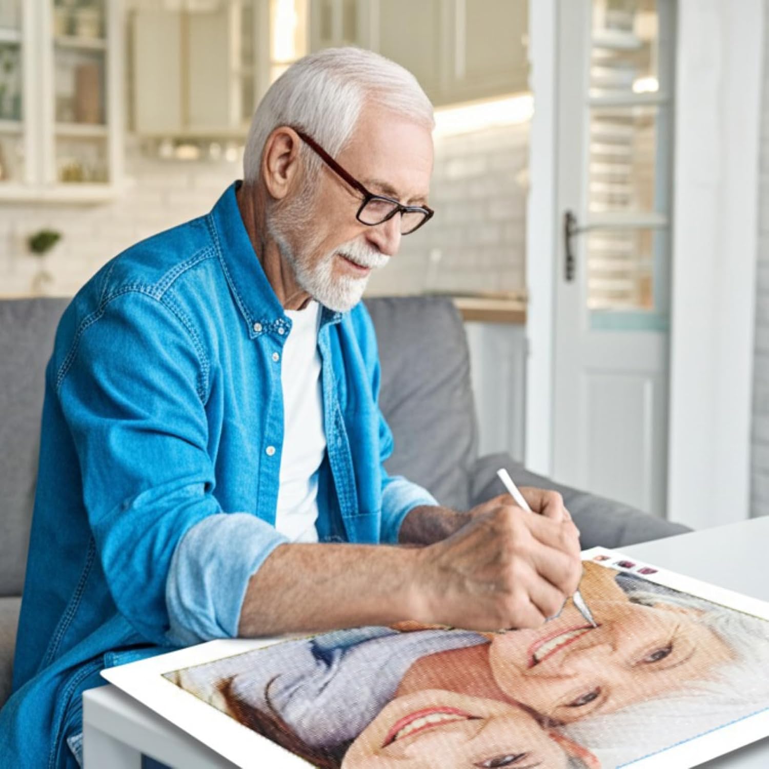 DXDOING Custom Diamond Painting Kits for Adults - Personalized Diamond Art from Photo, Create Your Own Picture with 20% More Diamonds, Full Drill Art for Home Decor Square 60x70cm