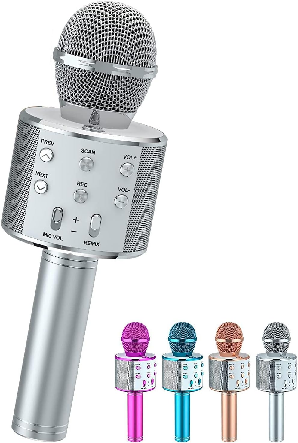 SERAPHIC Wireless Bluetooth Ws-858 Microphone Mic Recording Condenser Handheld Microphone(Multicolour)