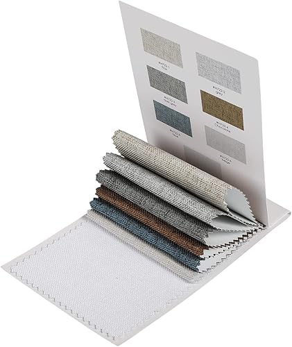 ChadMade Serie Madia - Muestras de tela de mezcla de poliéster y lino