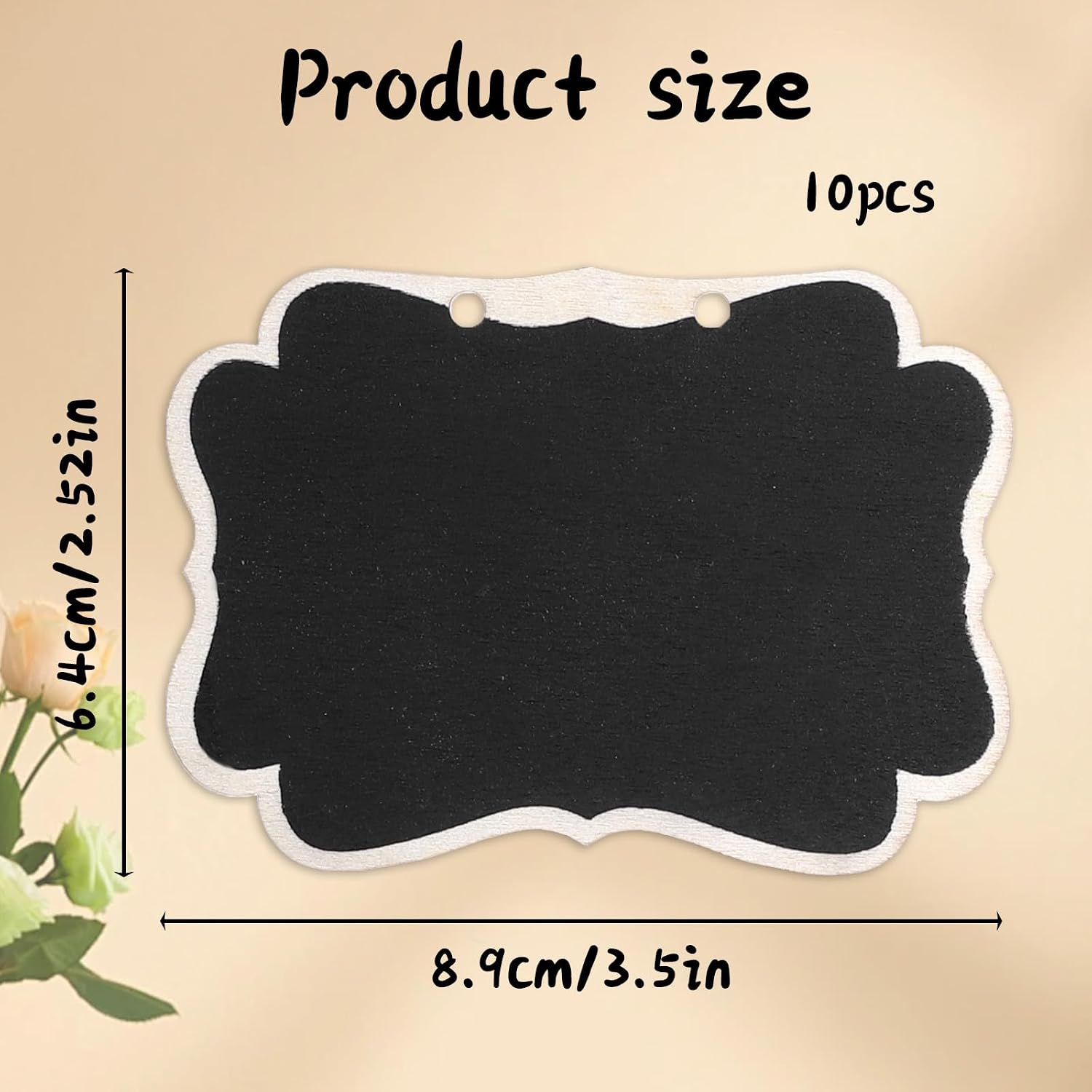 10 Pcs Wooden Mini Hanging Chalkboard Signs Wooden Chalkboard Tags with String Price Message Chalkboards Tags Double-Sided Food Labels for Party Buffet for Message Food Tag Wedding Hanging Labels