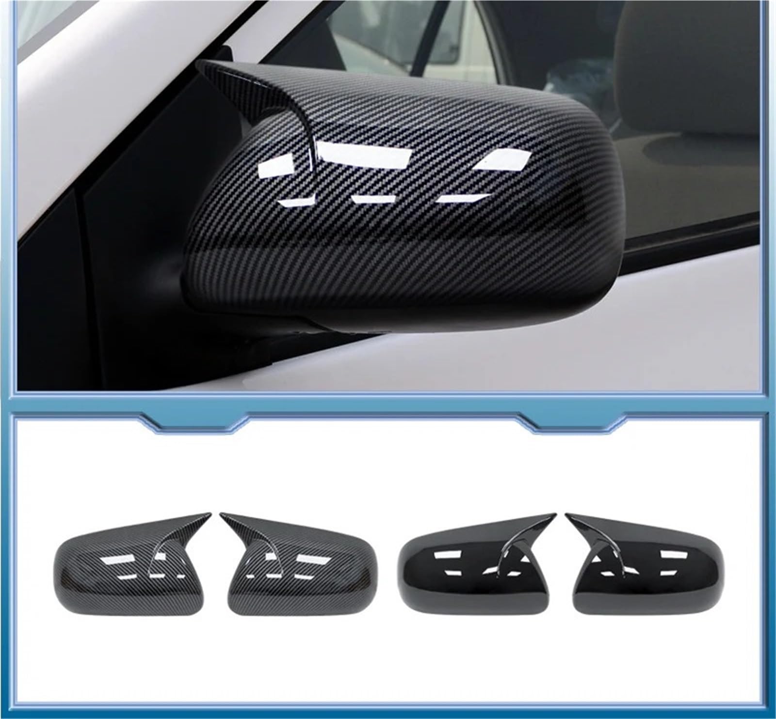 zamiennik do lusterka bocznego Zamienne osłony lusterek bocznych pasujące do Toyoty, Corolli 2007-2013, Vios, Yaris Sedan P90 2008-2013.(Gloss Black)