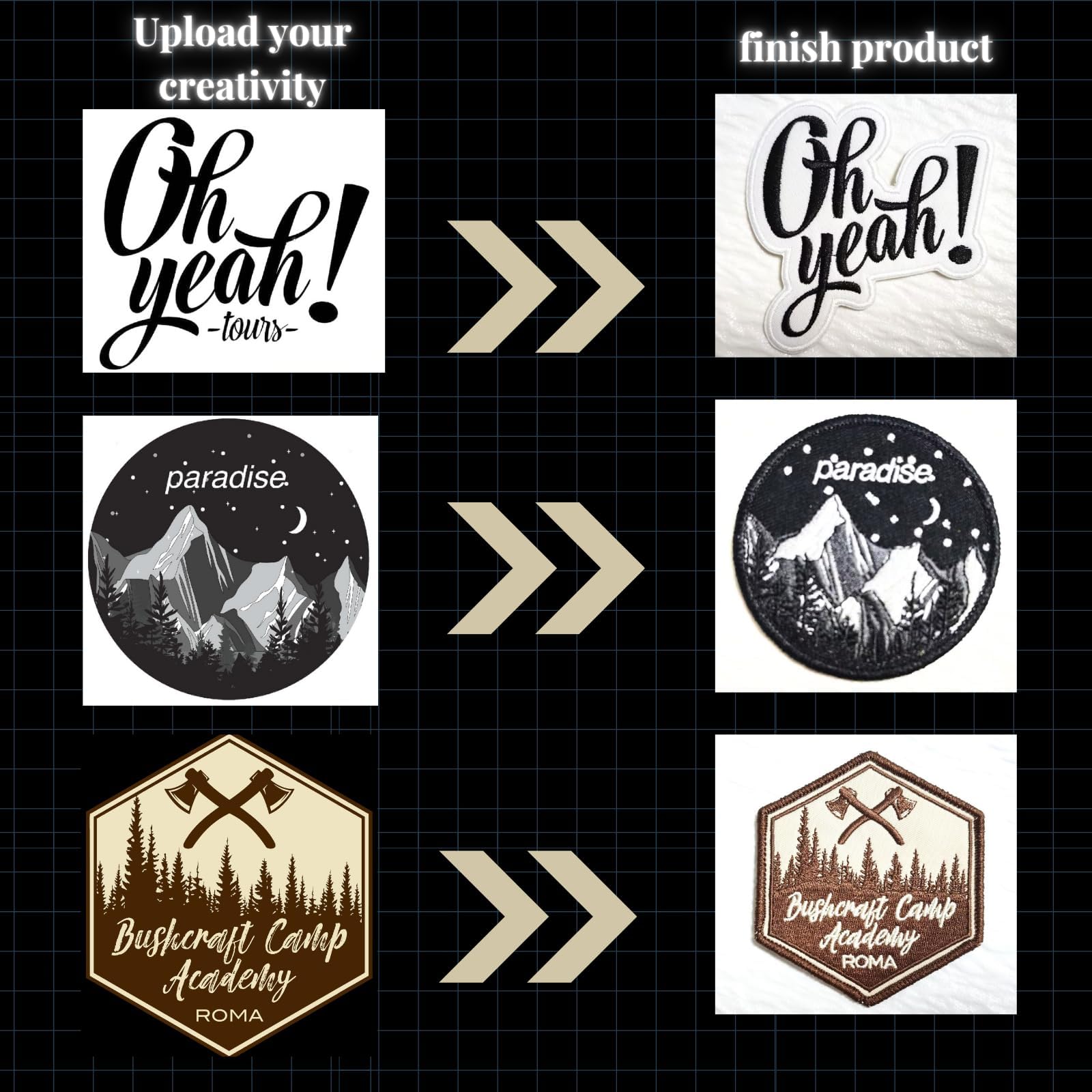 Parches de Bordado Personalizados de 20 Piezas, Diseño Personalizado, Parches Decorativos para Sombreros, Mochilas, Chaquetas, Gorras, Chalecos, Uniformes Militares, Planchado, Gancho y Bucle (10 cm)