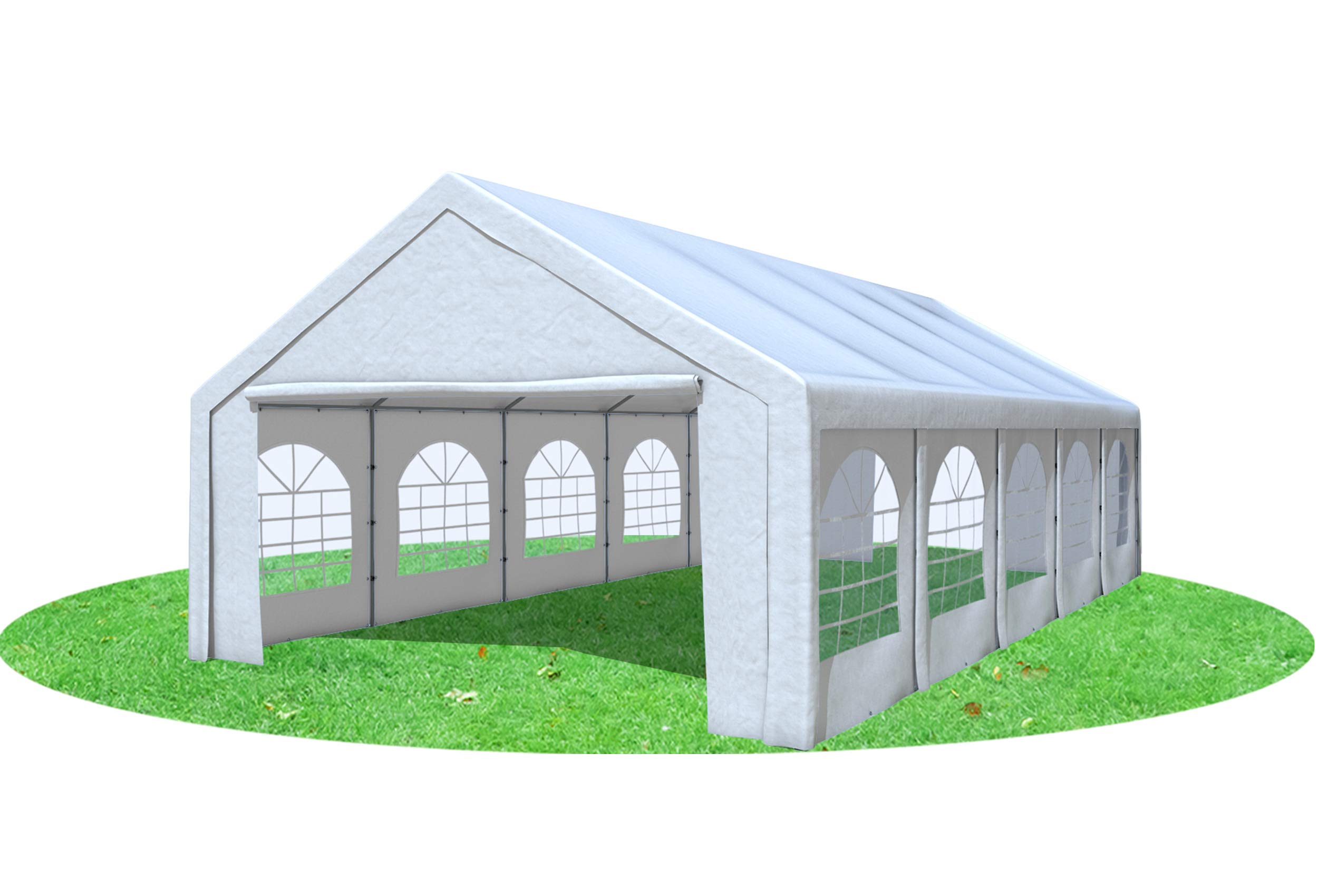 Stabilezelte Partyzelt 5x10 m Modular Pro PE 240 g/m² wasserdicht inkl. Seiten Festzelt Gartenzelt Weiss