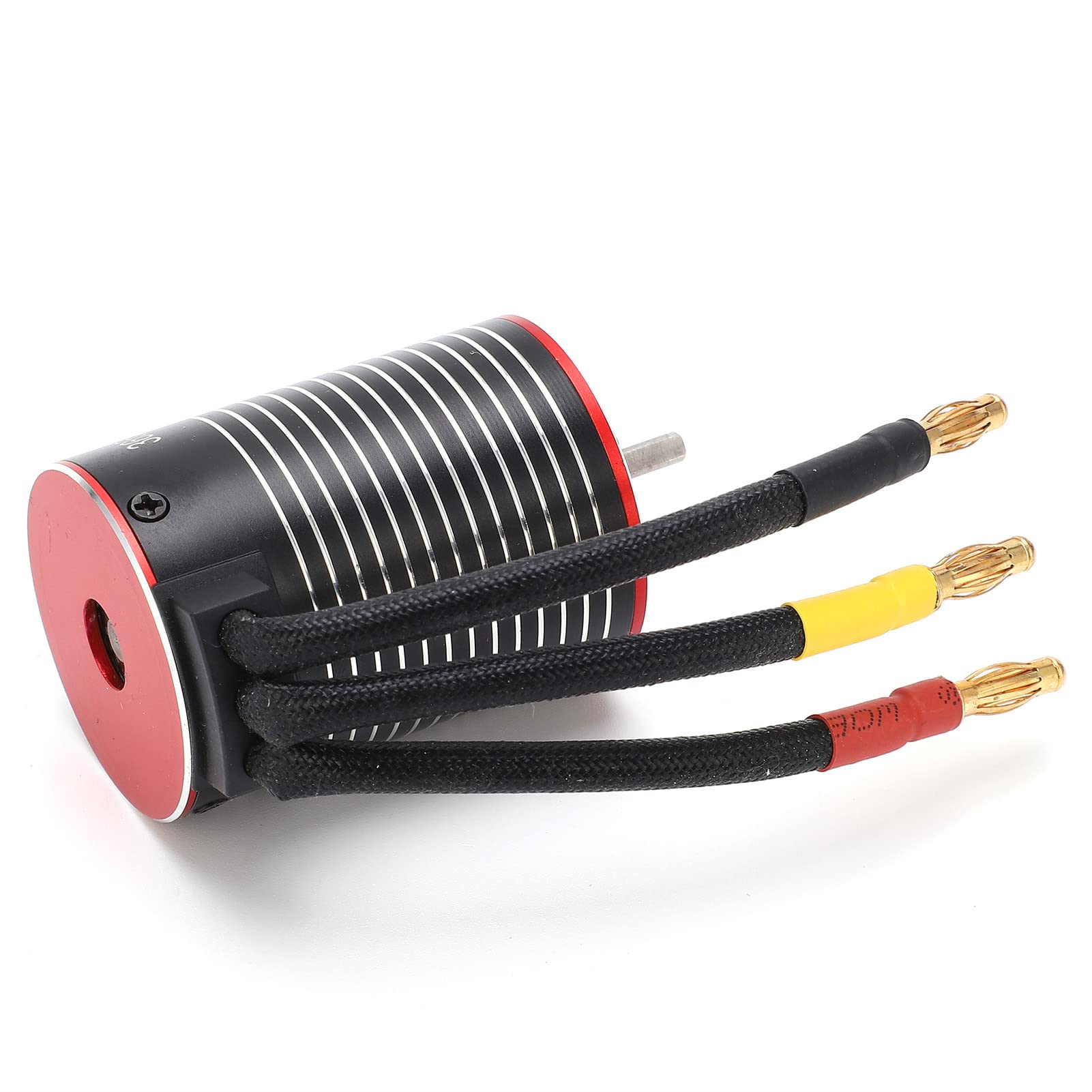 Motor sin escobillas impermeable de 3600KV de alta eficiencia para coches RC aleación de aluminio negro y rojo