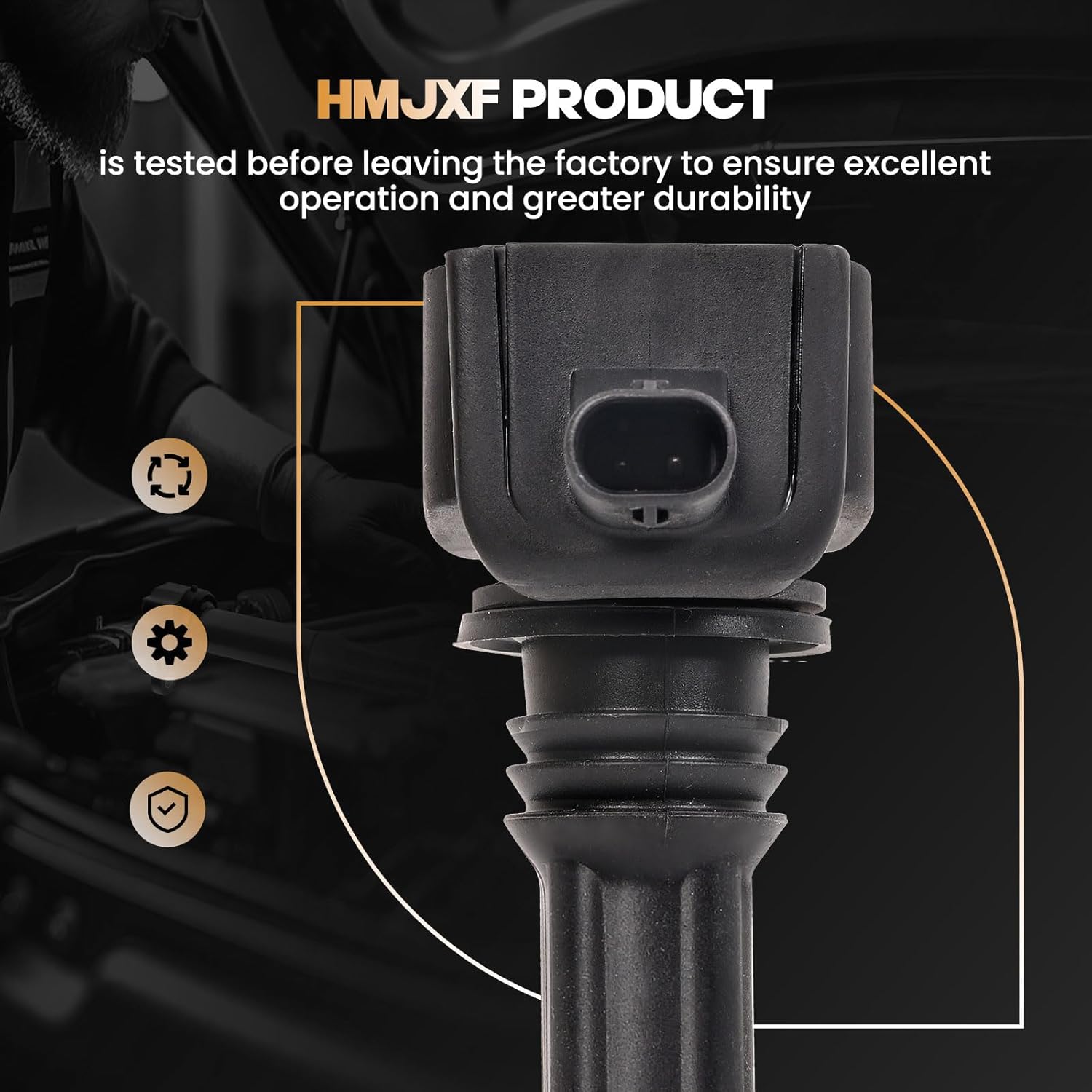 UF648 Ignition Coil Pack Compatible with V6 3.6L Engines 2011-2016 Grand Cherokee Wrangler Chrysler 300 Dodge Avenge Charger Durango RAM 1500, Replace 0221504032, 6 Pcs