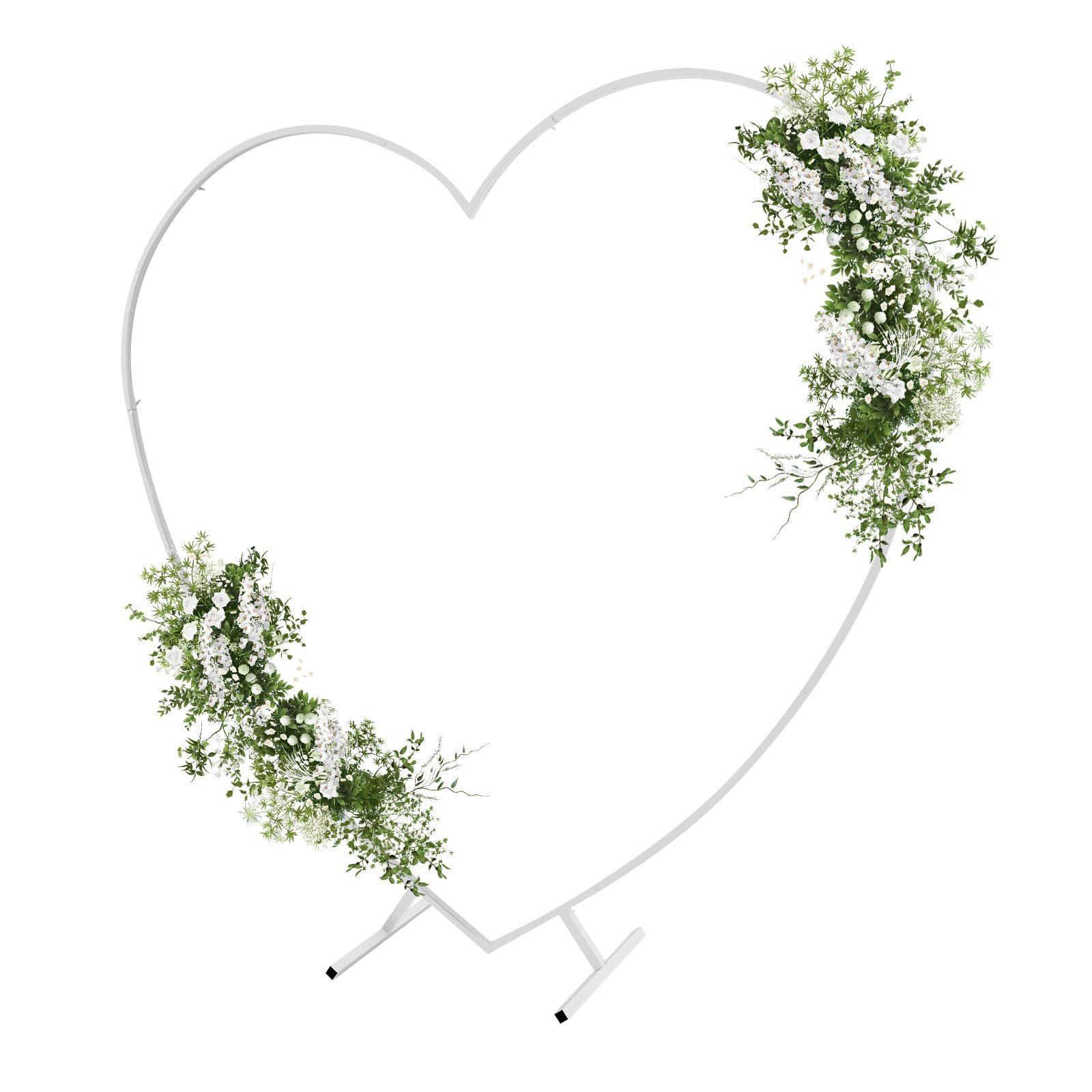 Duży biały łuk balonowy w kształcie serca, metalowy łuk weselny, łuk weselny, rama w kształcie serca, dekoracja na imprezę, ceremonie, wydarzenia