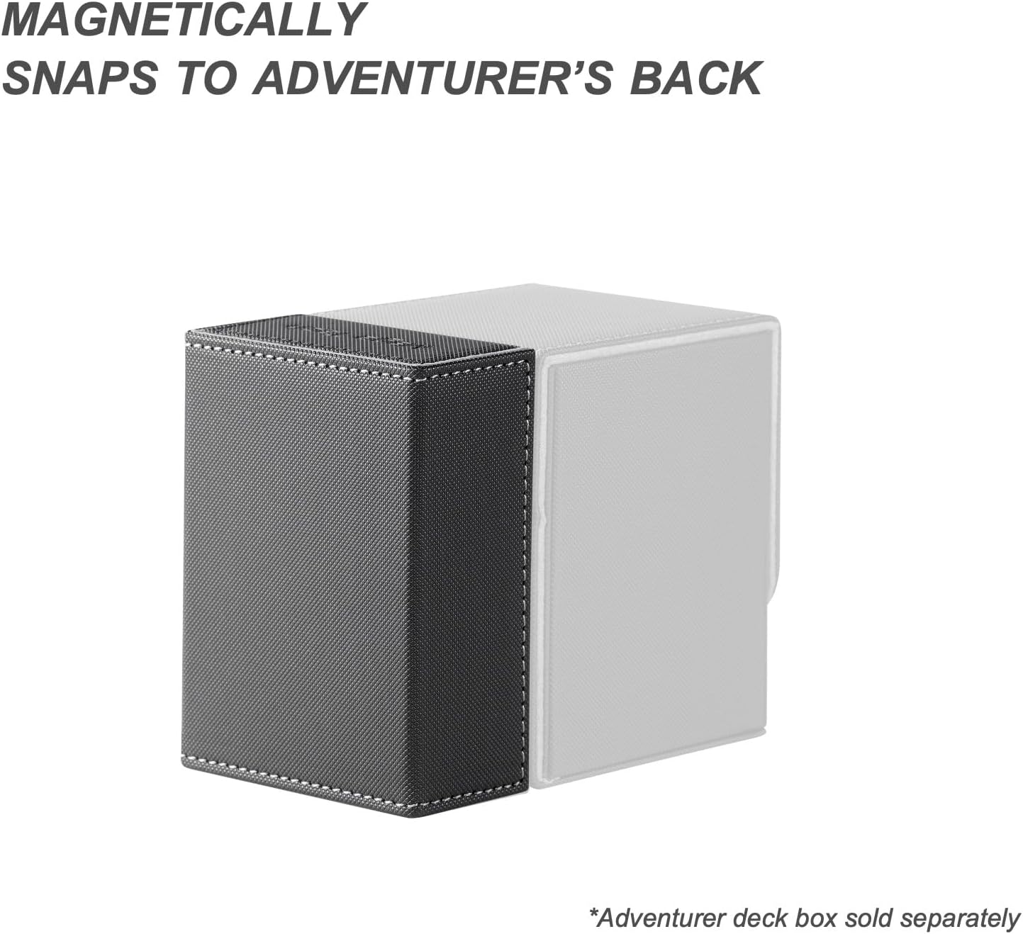Mage Tech Backpack Token Box (Adventurer Module) - Snap-On Back Panel - Built-in Life Tracker - Holds 30+ Counter Dice or Double-Sleeved Cards - MTG Commander/EDH & More (2. Artifact (Black/Grey))