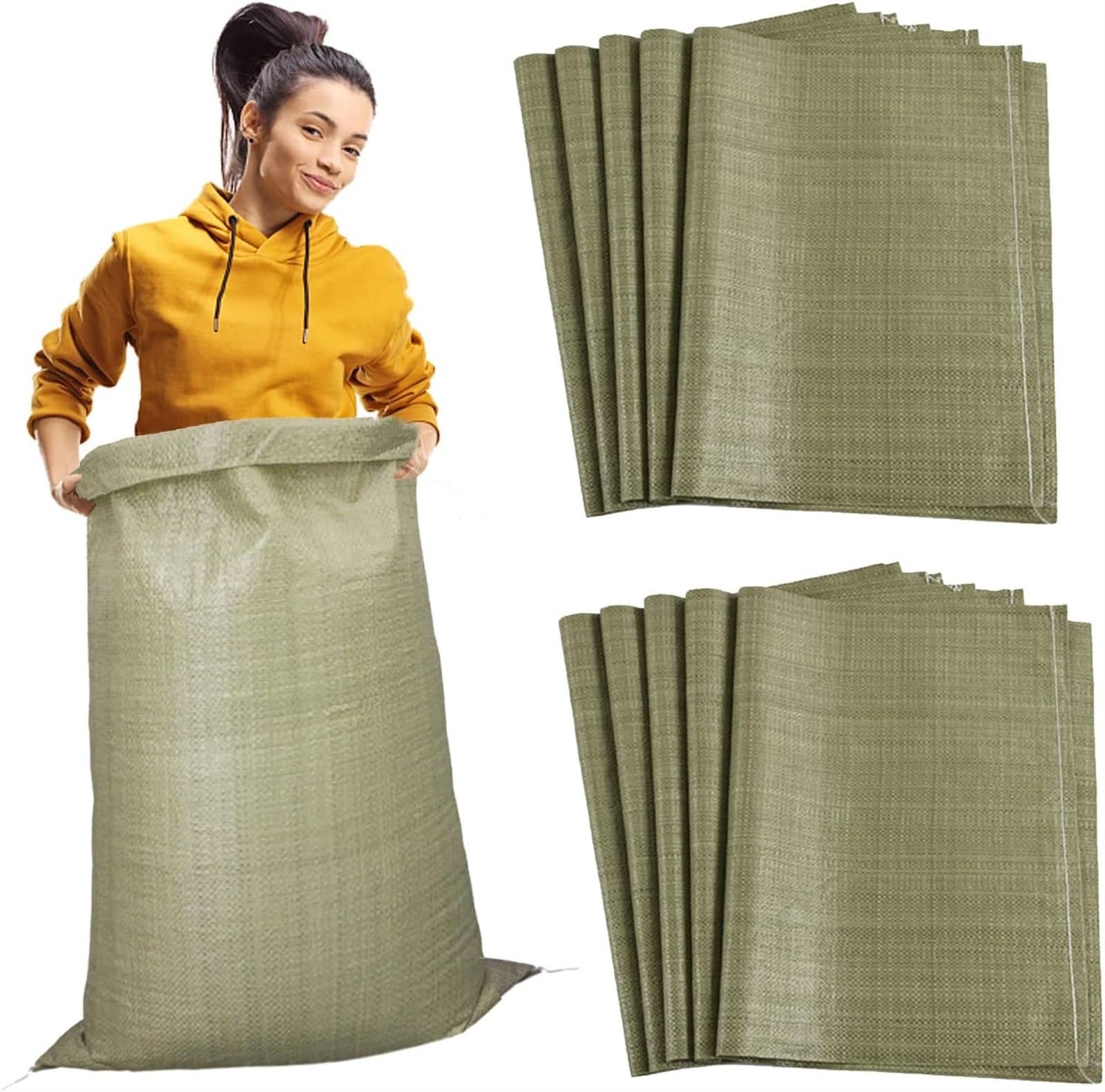 THE WHITE SHOP 24 PCS Potato Sack Race Bags for Kids and Adults, 40 * 24 Inch for Outdoor Party Games Easter, Labor Day, National Independence Day for Family Party Supplies Lawn Backyard Jumping B