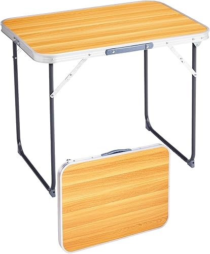 Vista 32 de Outvita Mesa de camping plegable portátil de 2.3 pies, mesa de picnic impermeable al aire libre, maleta ligera de aluminio, mesa plegable