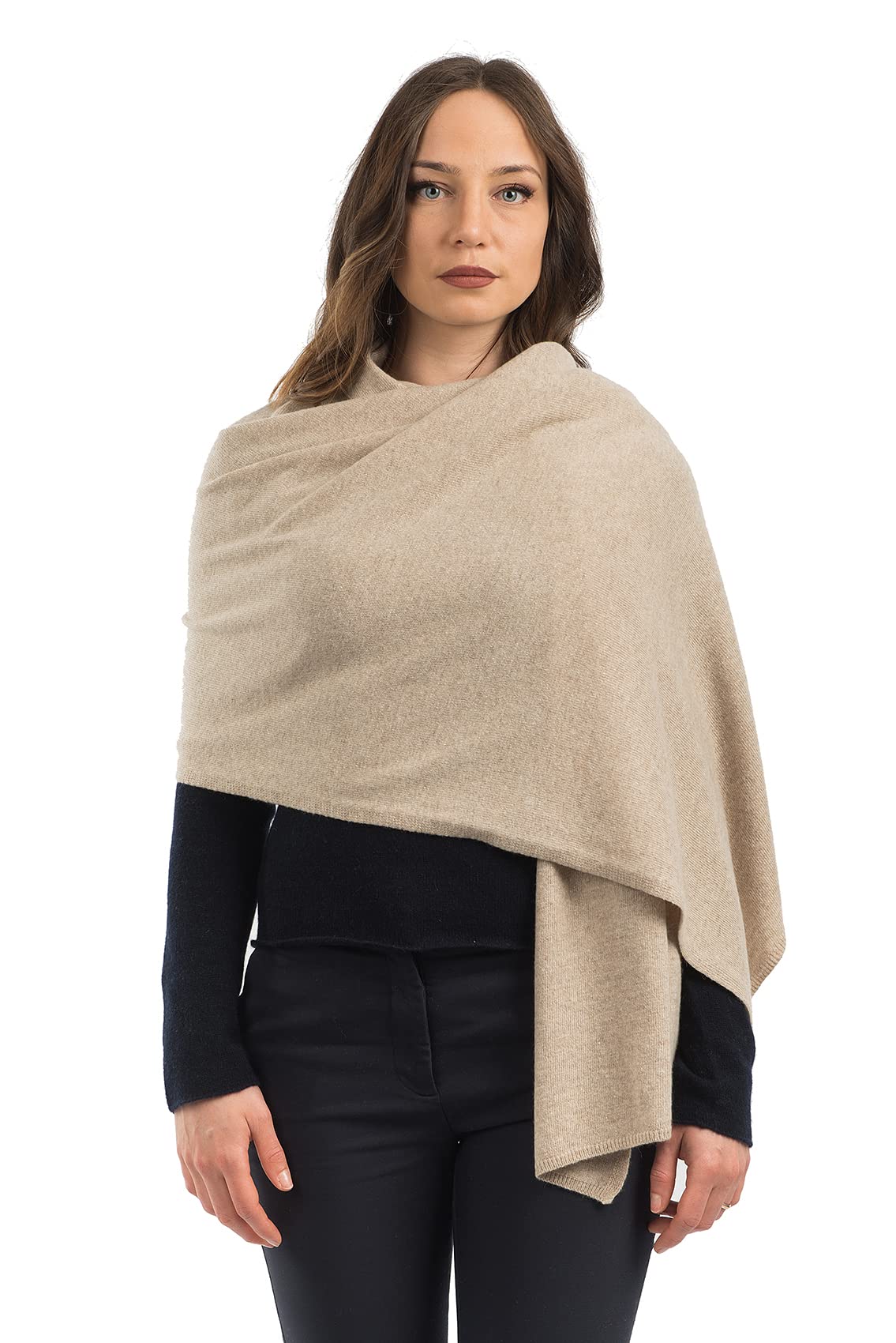 Dalle Piane Cashmere Damen Stola Kaschmir-Mix | Hochzeitsschal und Abendstola für Zeremonien und Reisen, 60x185 cm, vier Jahreszeiten, Geschenk für Sie, Made in Italy