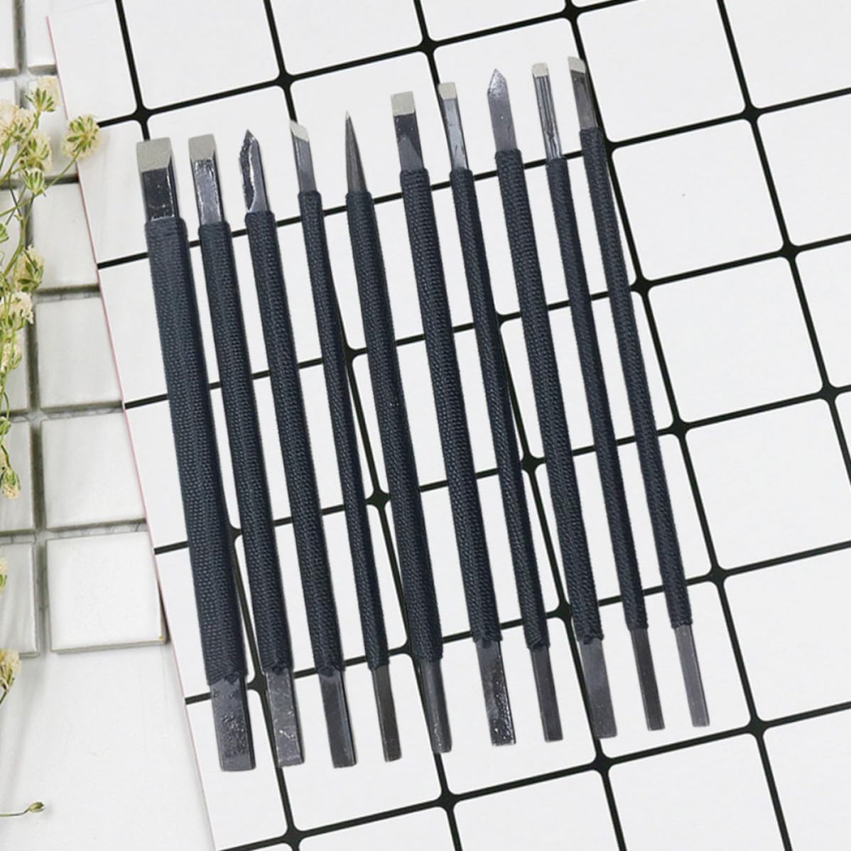 Veemoon 30 Pièces Outil de Sculpture en Acier au Tungstène