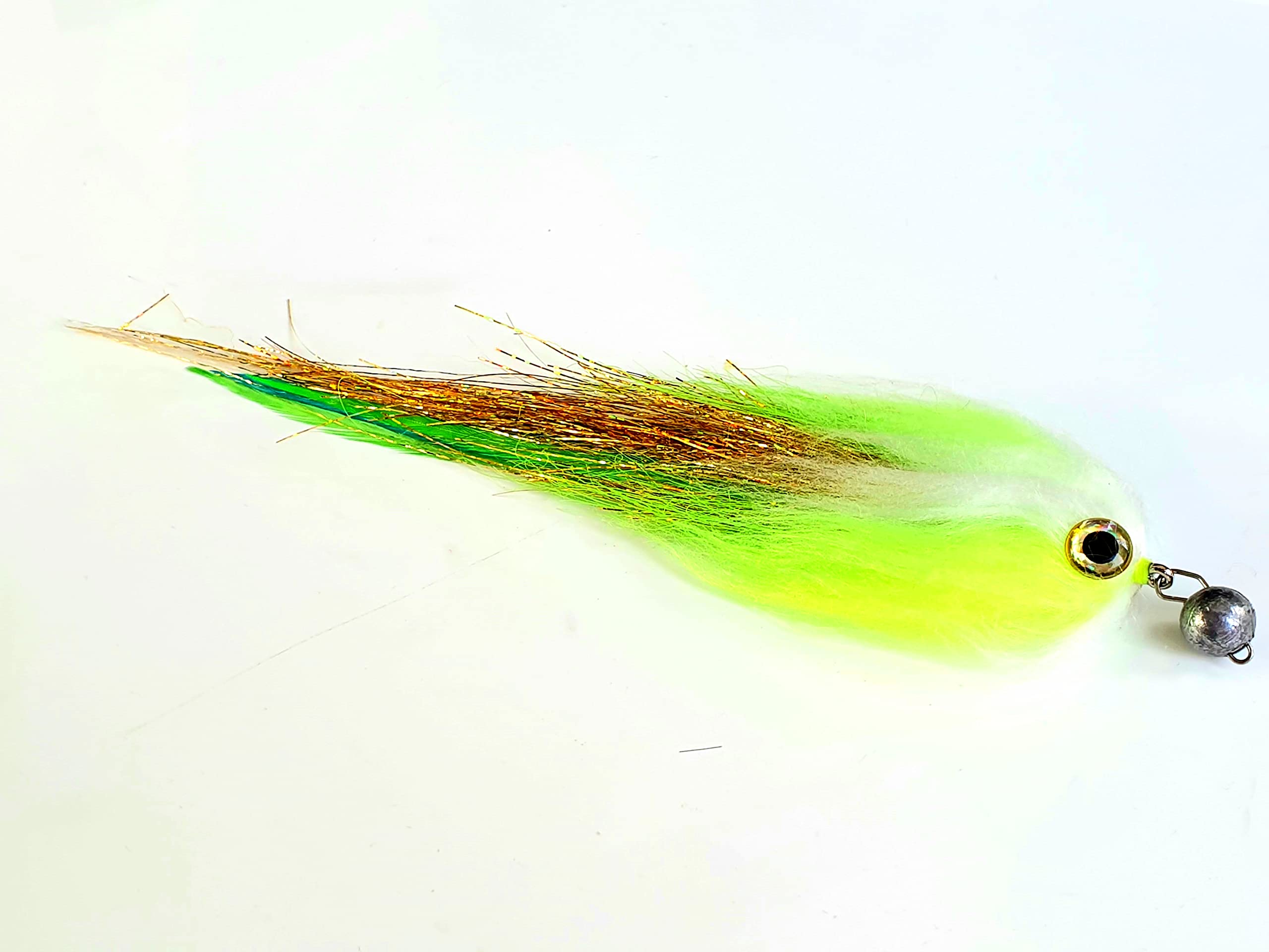 FISHIN ADDICT Limereuse Angel-Jig-Fliege, 5 g, Cheb – Seebarsch, Hecht, Barsch, 200 mm