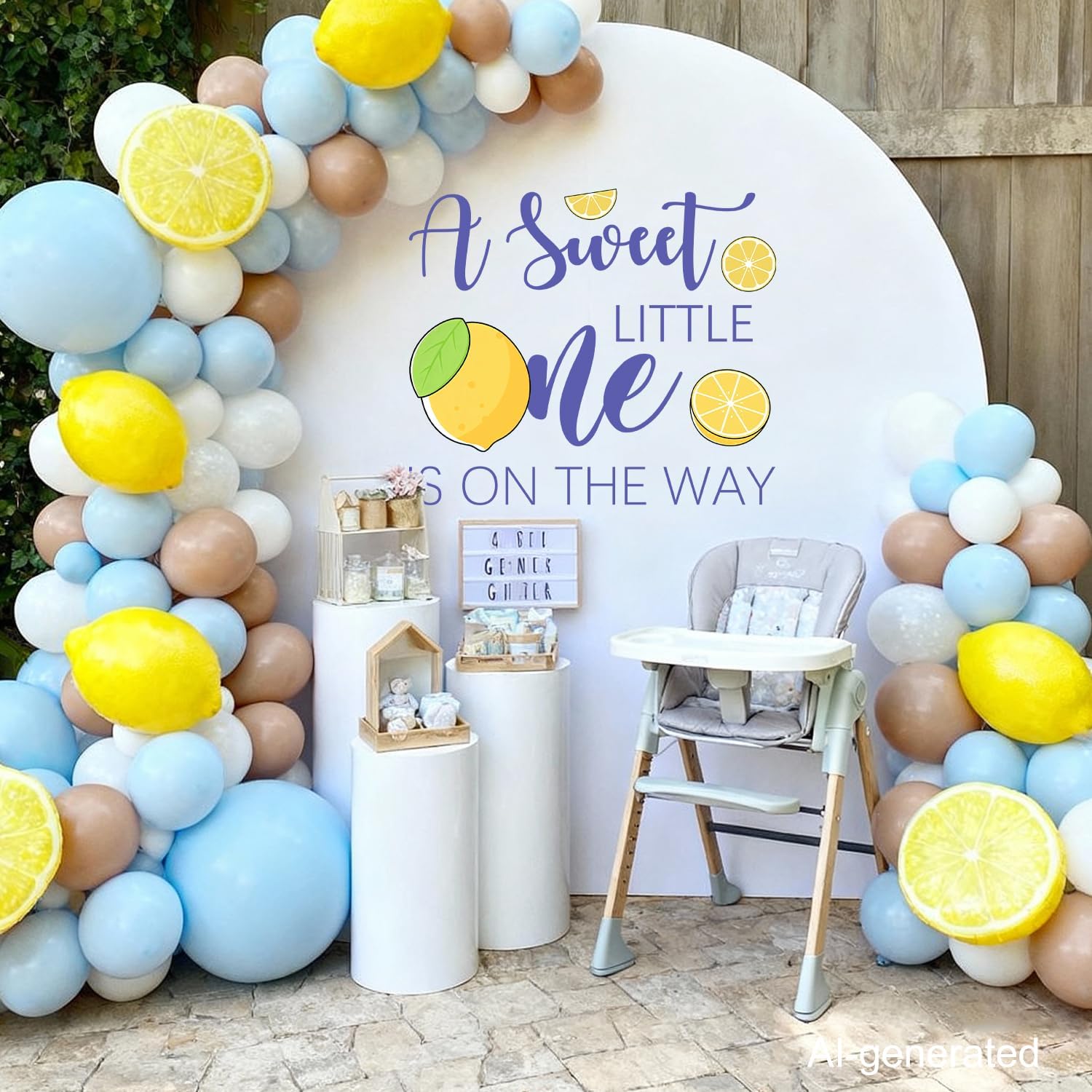 LANKBACK A Sweet Little One is on the Way Decal Lemon Baby Shower Decorations Pregnancy Announcement Baby Shower Gender Reveal Party Decor Supplies