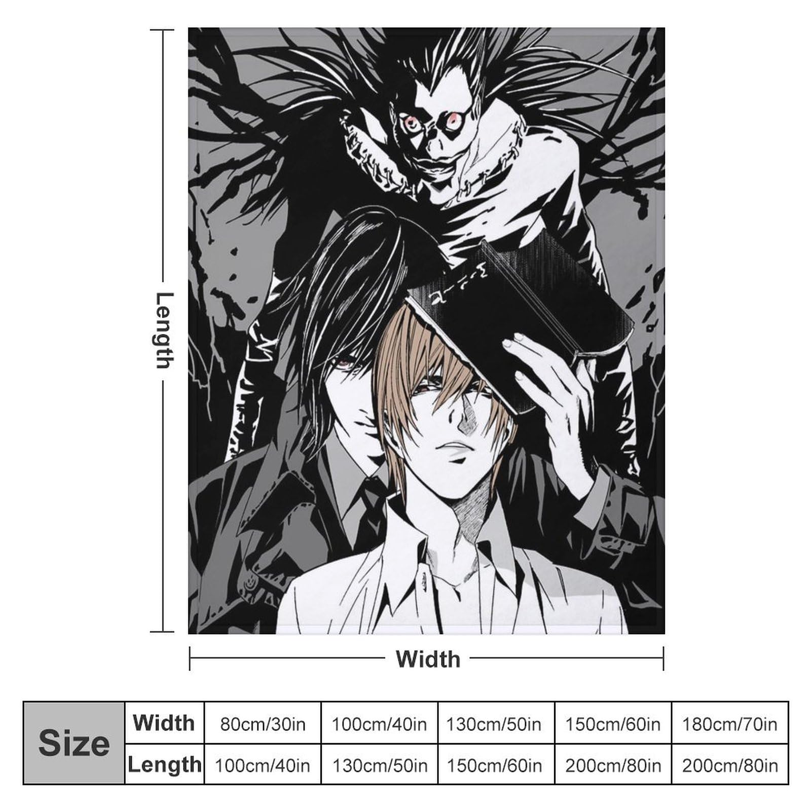 Amazon.co.jp: 毛布 『DEATH NOTE』デスノート 厚手 50