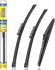 5 PLUS® Windshield Wiper Blades Set Replacement for MAZDA CX5 CX9 CX-5 CX-9 2023-2017 Windshield Wipers(Pack of 3), OEM Quality Wiper Blades With Water Repellency Technology-24"/18"/14"
