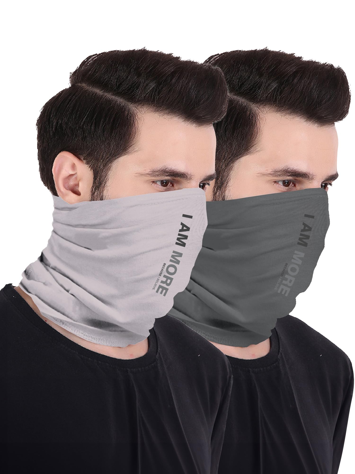 Freecultr Unisex Bamboo Bandana, Anti Microbial Super Soft & Comfort Fit, Breathable Multipurpose Headband, Face Mask for Dust Protection D2 Printed-100% Try On Guarantee - Made in India