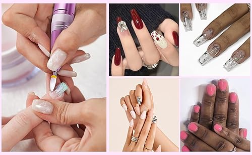 Miniatura 6 de Norala Lima de uñas eléctrica profesional inalámbrica Taladro de uñas portátil de acrílico para eliminación de uñas de gel, 35000 rpm, kit de uñas