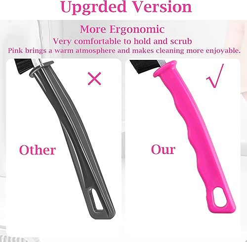 Miniatura 6 de 4 cepillos de limpieza de cerdas duras para grietas, herramienta multifuncional de limpieza de huecos para uso doméstico, cepillo limpiador de