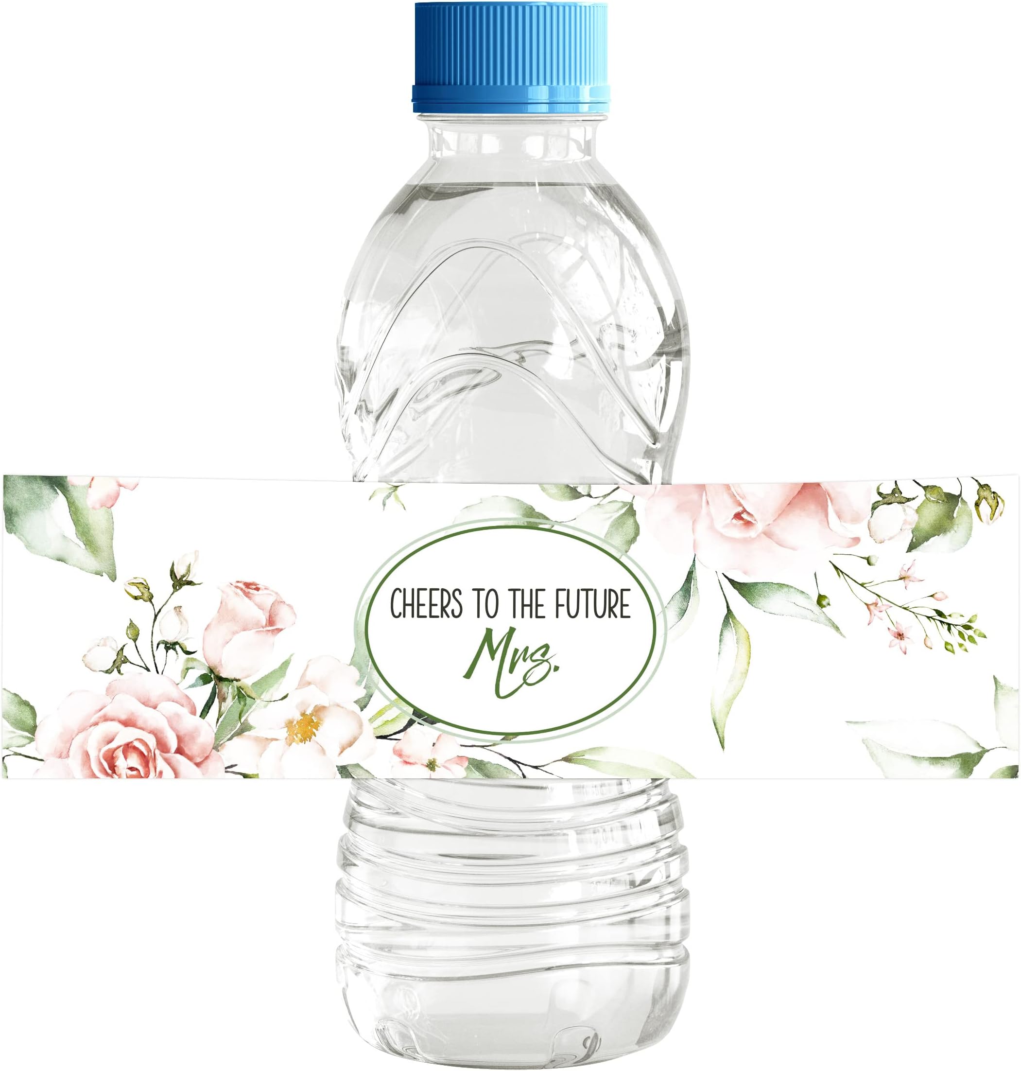 Darling Souvenir Floral Theme Print Water Bottle Labels - Self Adhesive Party Collection Cheers! Water Bottle Stickers Great for Wedding, Birthday, Engagement Party- Pack of 32