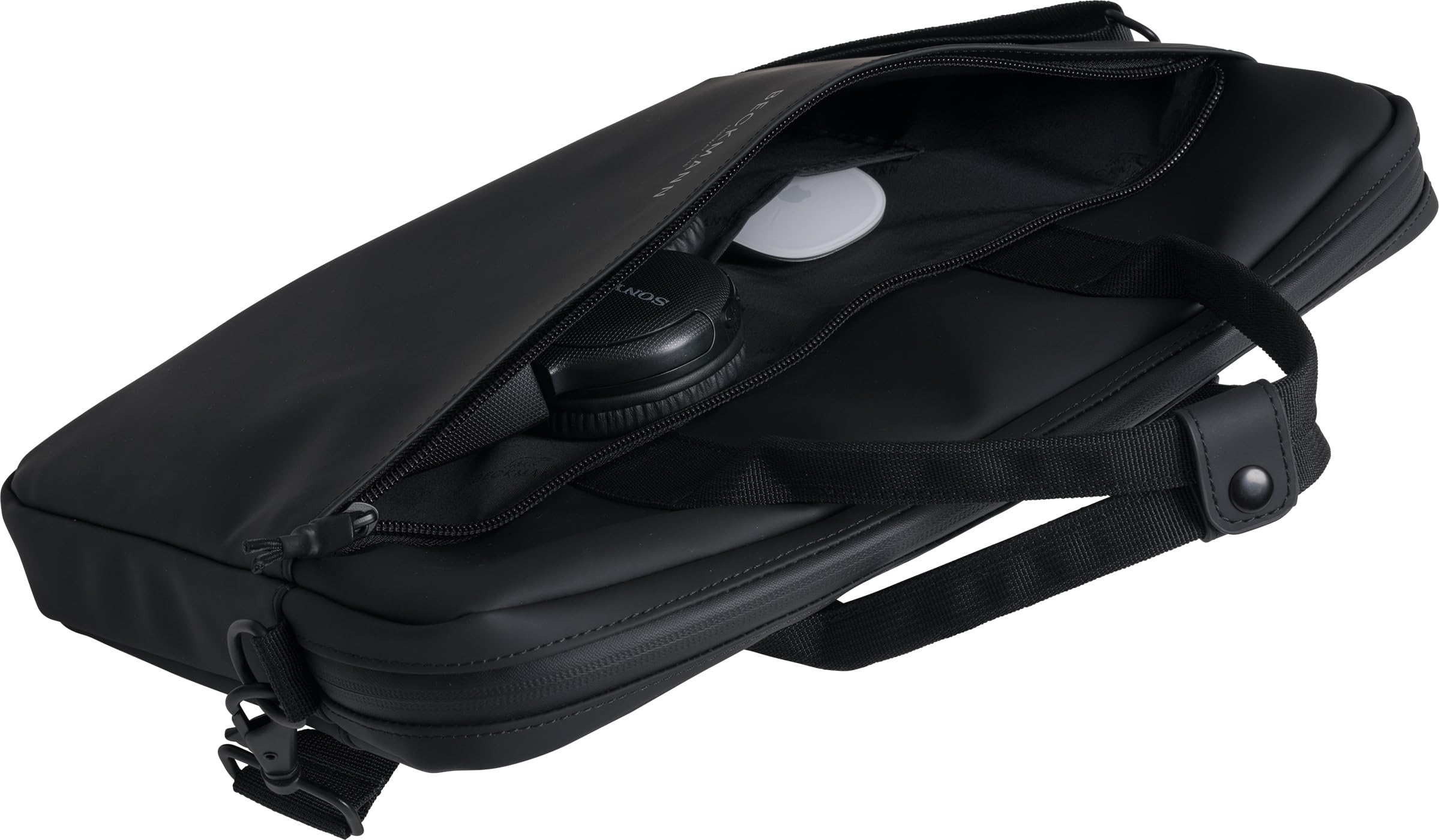 Beckmann, Laptoptasche mit Schultergurt und mit wasserdichter Beschichtung, für Laptops bis 36x26cm